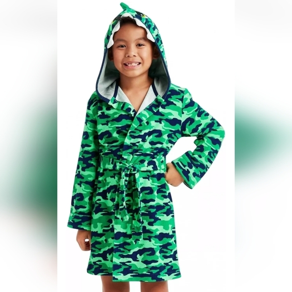 Member's Mark Kids XXS 2/3 Swim Lizard Robe Hooded Towel with Belt NWT Camo - Picture 1 of 7